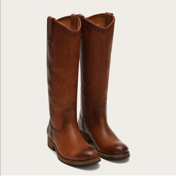 Frye Melissa Button Riding Boots Brown #4001 8.5